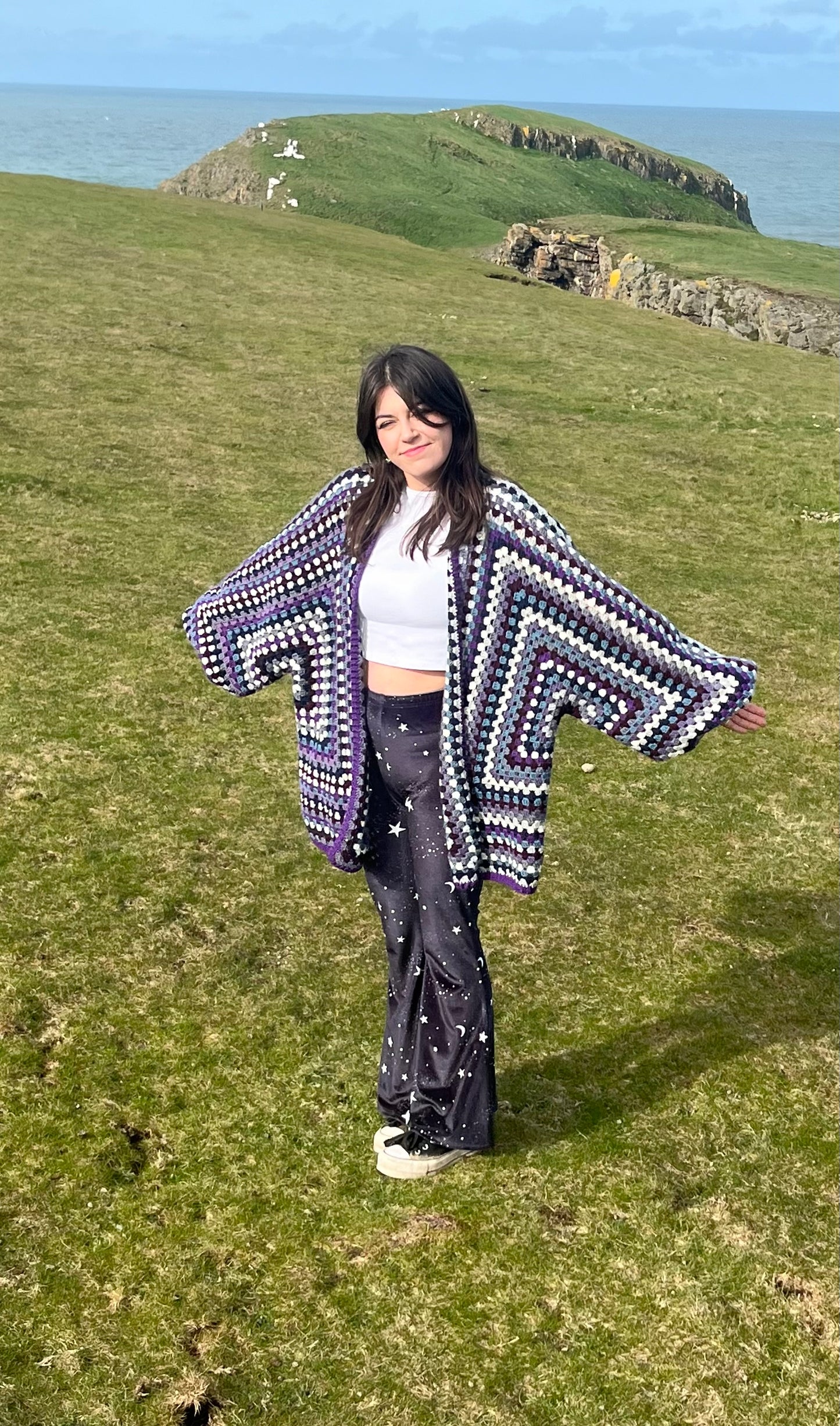 Celestial Seren Crochet Cardigan - HANDMADE