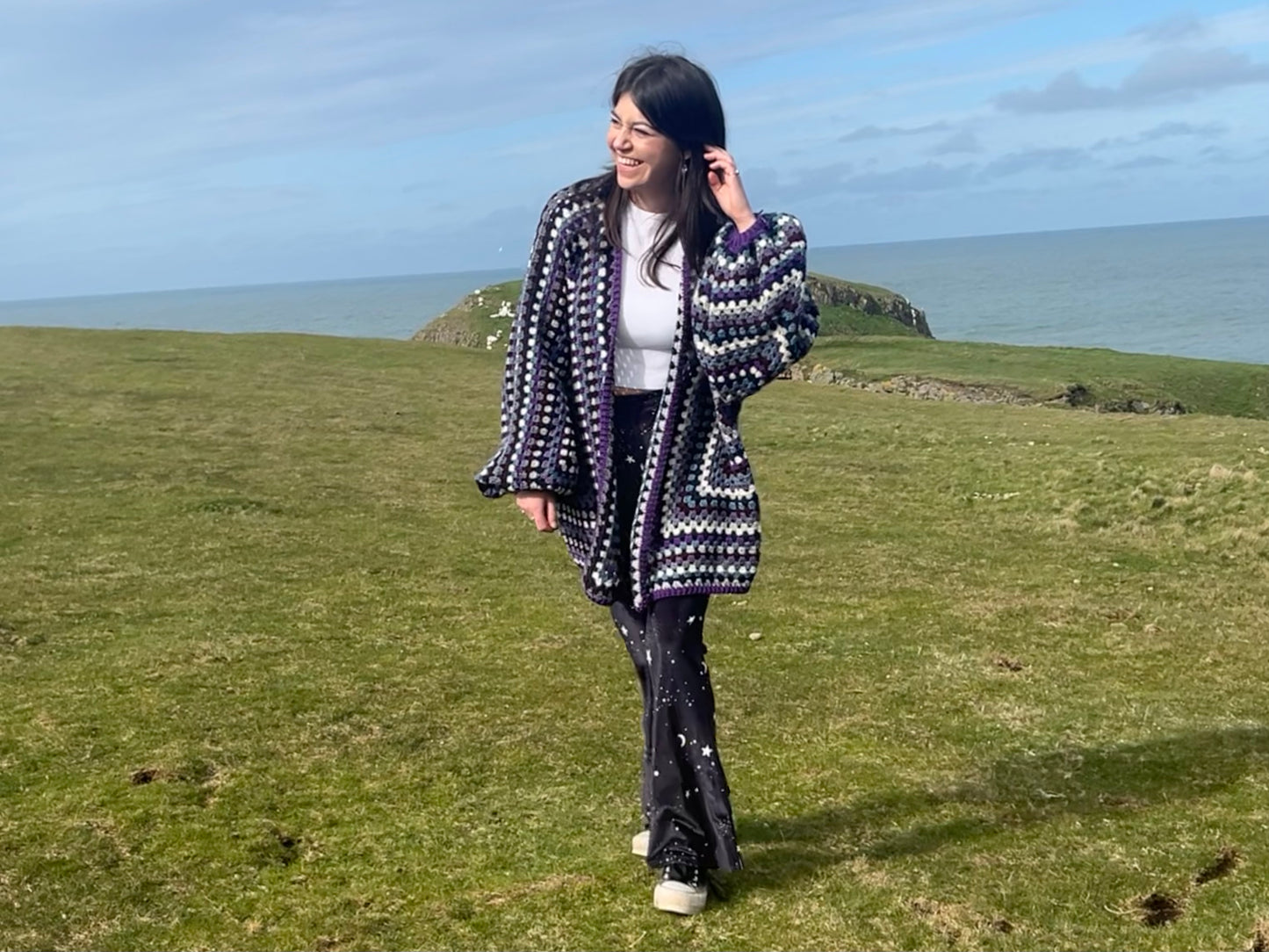 Celestial Seren Crochet Cardigan - HANDMADE